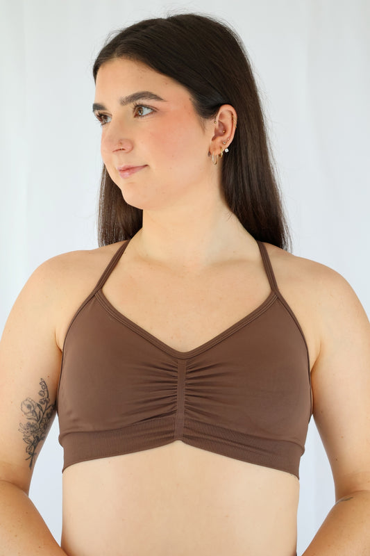 Seamless Sports Bra - Espresso