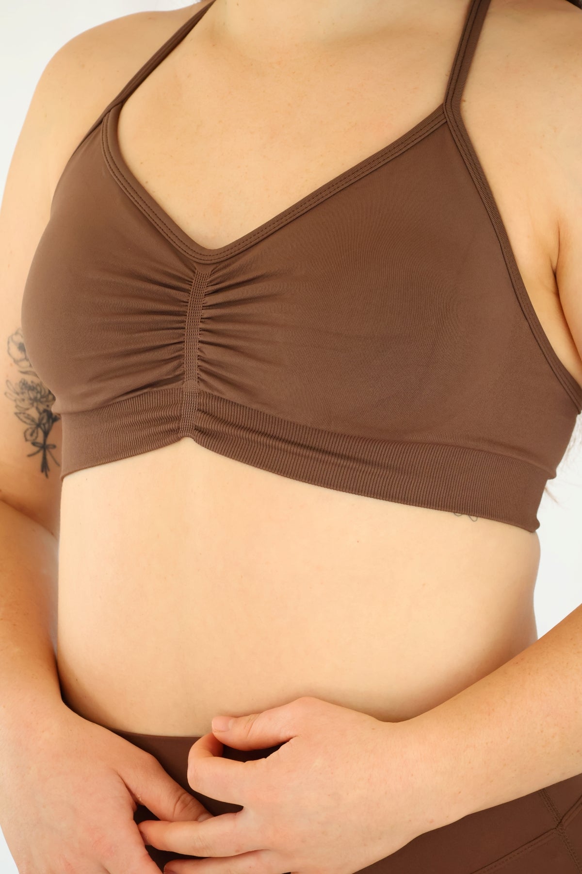 Seamless Sports Bra - Espresso