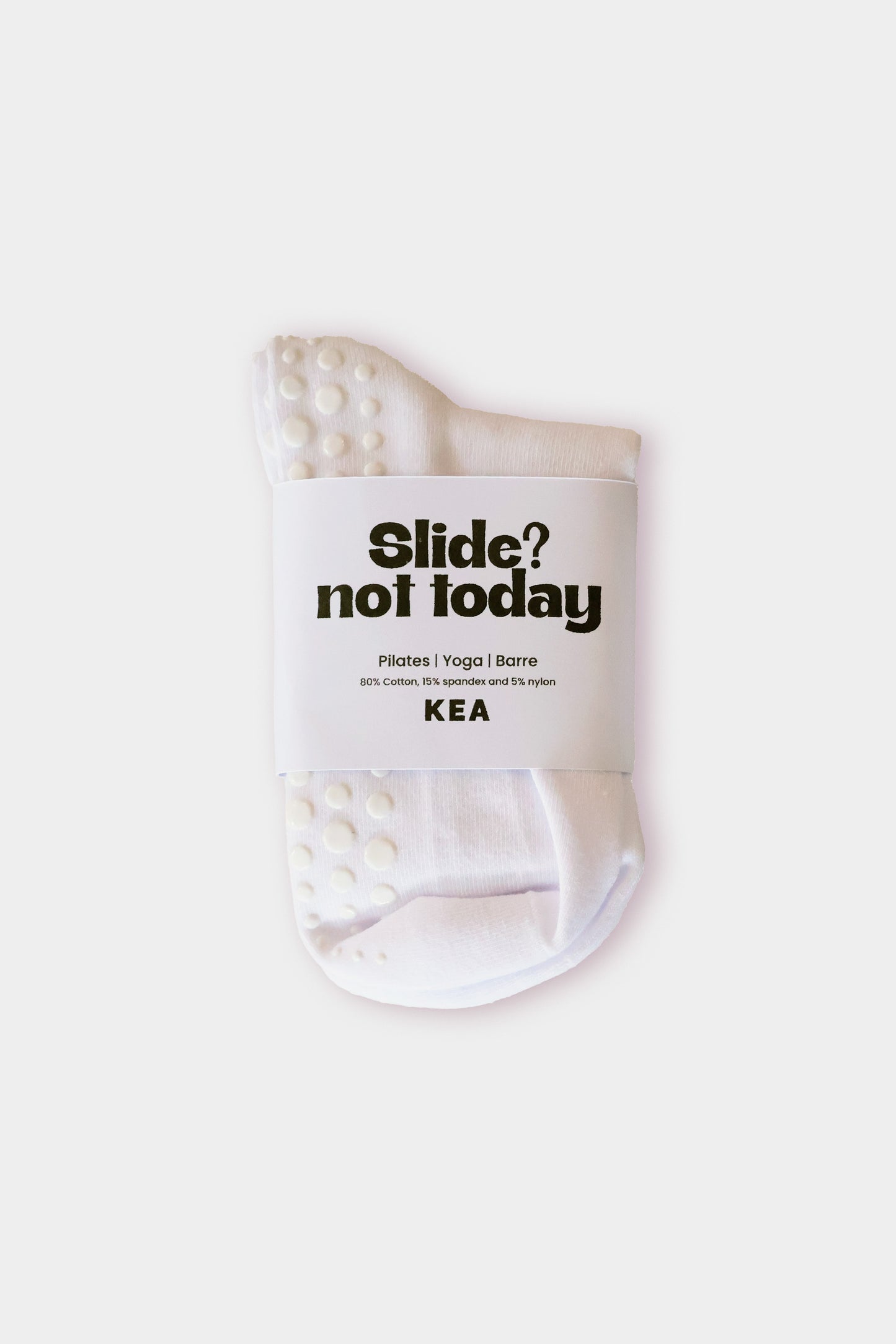 Crew Non Slip Grip Socks - Kea Active White